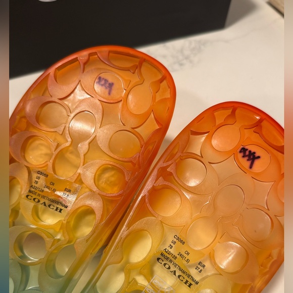 Coach Ulyssa Rainbow Jelly Slide Sandals - Picture 11 of 11
